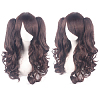 Парик косплей с двумя хвостами кудрявый 70см 3067