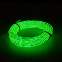 Шнур неоновый светящийся 4 м, зеленый