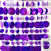 Гирлянды с блеском круги на кольцах 3+5см, 1 м х 10 шт, фиолетовый