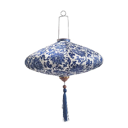 Вьетнамский фонарик 16" Репа бело-синий 756