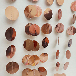 Гирлянда "Кружочки" металлик 5 см х 4,5 м, Розовое Золото