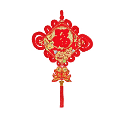 Китайский узел ромб красный рыбки 68х112см, Благоухание 